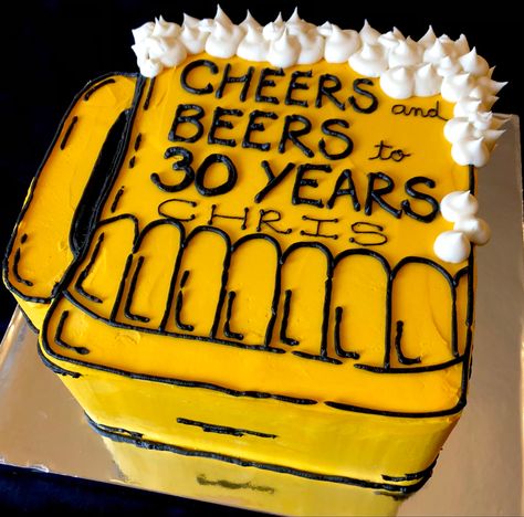 Birthday Cake Beer, 90th Birthday Party Ideas, Husband 30th Birthday, Kahlua Cake, Birthday Beer Cake, Cake Design For Men, Birthday Beer, New Birthday Cake, Birthday Cake For Husband