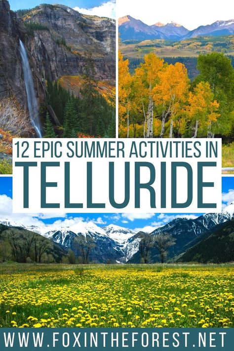 12 Epic Summer Activities in Telluride + Secret Local Tips Things To Do In Telluride Colorado, Ouray Colorado Summer, Telluride Colorado Summer, Colorado In Summer, Colorado Telluride, Colorado Photos, Silverton Colorado, Colorado Towns, Ouray Colorado