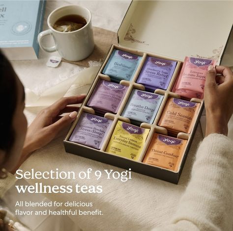 Tea Sampler Gift, Yogi Tea, Caffeine Free Tea, Tea Varieties, Tea Gift Sets, Tea Sampler, Sweet Lemon, Organic Tea, Herbal Teas