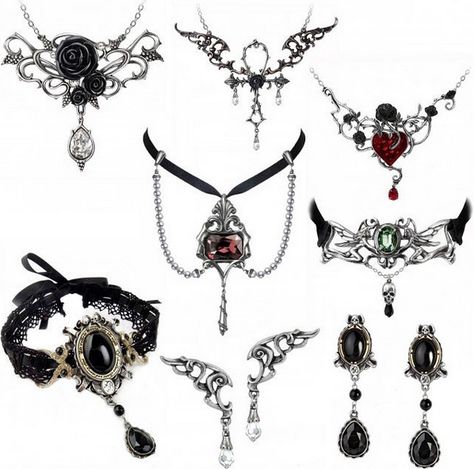 jewelry by Alchemy Gothic Victorian Goth Accessories, Gothic Vampire Jewelry, Vampire Steampunk, Alchemy Gothic Jewelry, Gothic Jewelry Diy, Vampire Jewelry, Gothic Culture, Alchemy Gothic, Jewelry Victorian