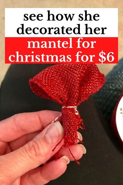 Ribbons On Wreaths Christmas, Diy Mantel Christmas Decor, Christmas Mantel Simple, Square Tray Christmas Decor Ideas, Christmas Decor Fireplace Ideas, Christmas Lampost Decor, How To Decorate A Large Mirror For Christmas, Diy Christmas Decorations For Mantle, Make Garland Christmas