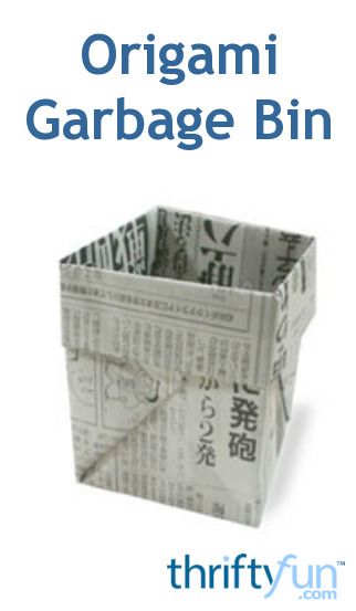 This is a guide about making an origami garbage bin. Using the art of Japanese paper folding, you can make an attractive refuse container from recycled paper. Diy Origami Box, Origami Kutu, Newspaper Paper, Tutorial Origami, Folding Origami, Origami Box, Garbage Bin, How To Fold, Dog Shop