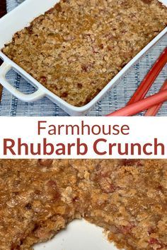 Blueberry Crumble Cake, Rhubarb Crunch, Rhubarb Dessert, Oatmeal Crumble, Scratch Cooking, Crunch Recipe, Rhubarb Desserts, Rhubarb Crisp, Food Cookies