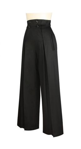 Victorian Pants, Gothic Trousers, Suspenders Skirt, Gothic Clothing, Glamour Dress, 40s Fashion, High Waist Pants, Black High Waist, 1940s Fashion