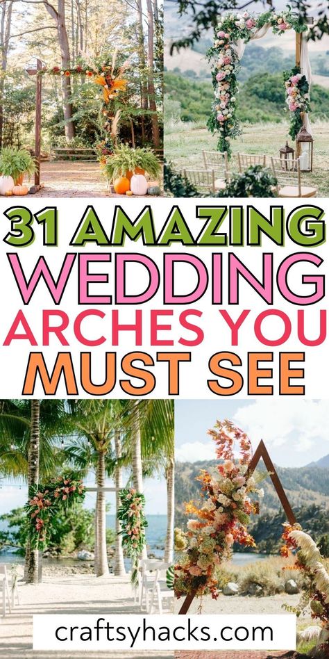 Wedding Arbors Ideas, How To Build A Wedding Arbor, Wedding Ideas Arches, Simple Arches For Wedding, Wedding Trellis Ideas Diy, Outside Arch For Wedding, Outside Wedding Backdrop Ideas, Wedding Arches Outdoors Rustic, Different Wedding Arch Ideas