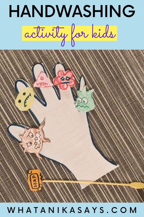 Washing Hands Craft Preschool, Global Handwashing Day Activities, Hand Wash Activity For Kids, Hygiene Crafts For Kids, Hand Washing Activity, Handwashing Activities For Kids, Hand Hygiene Posters, Anatomy Activities, Handwashing Poster