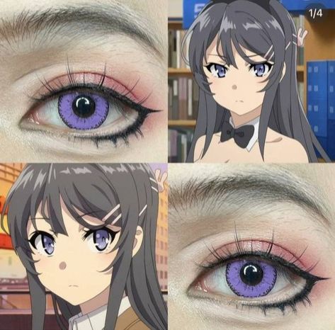 Big Anime Eyes Makeup, Anime Eye Makeup Tutorial, Cosplay Eyes, Cosplay Makeup Tutorial, Mack Up, Anime Eye Makeup, Anime Cosplay Makeup, Anime Makeup, Eye Drawing Tutorials