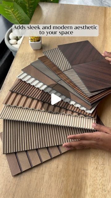 PROVO: Plywood | Veneers on Instagram: "Discover the sleek beauty of our slimline louvers, redefining modern design.  . . . . . . . . . . . . . #louvers #variousdesigns #customisable #mustvisit #explore #discover" Louver Design Wall, Louvers Design Interior, Mdf Louvers, Louvers Design, Wood Louver Texture, Horizontal Louver Facade, Horizontal Louvres Facade, Louver Windows, Africa Art Design