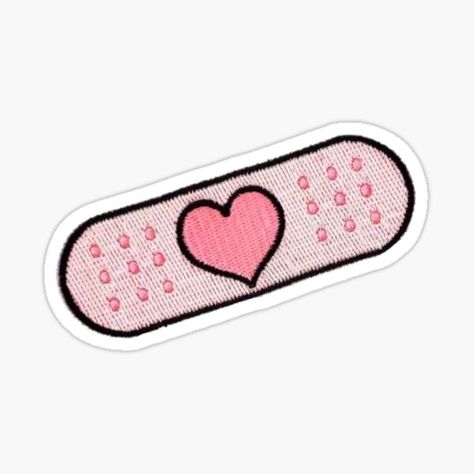 Band Aid Sticker, Hearts Aesthetic, Coquette Doll, Easy Eye Drawing, College Major, Nurse Art, Cute Coquette, Heart Band, Filipino Funny