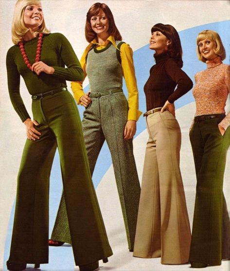 60s Bell Bottoms Outfit, 1960s 1970s Fashion, 1970s Business Fashion, 70s Corporate Fashion, Late 70s Early 80s Fashion, 70s Pants Outfits, 1970s Winter Fashion, 70d Fashion, 1070s Fashion