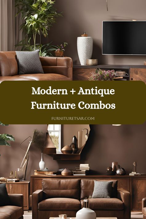 Modern + Antique Furniture Combos Bespoke Furniture Interior Design, Mixing Modern And Antique Furniture, Modern Antique Furniture, Old World Furniture, Victorian Furniture, Brown Furniture, Modern And Antique, Traditional Furniture, Bespoke Furniture