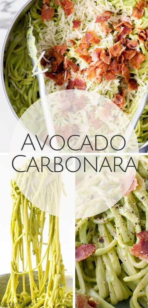 Avocado Carbonara Avocado Carbonara Pasta, Carbonara Recipes, Quick Supper, Homemade Hollandaise Sauce, Fresh Pasta Recipes, Avocado Recipes Healthy, Endo Diet, Plant Paradox, Feel Healthy