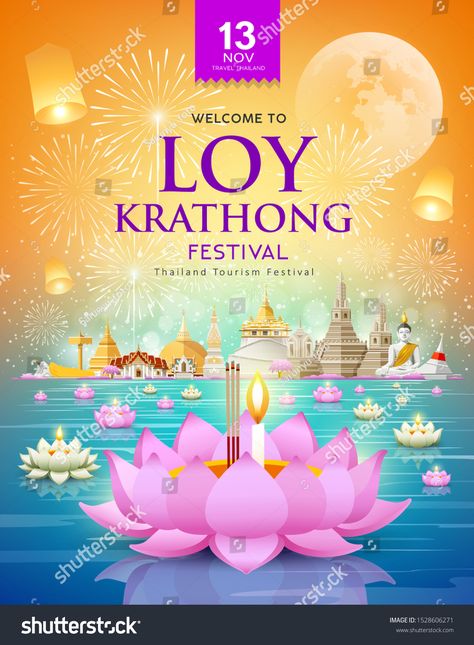 Loy krathong festival travel thailand poster design background, vector illustration #Ad , #Sponsored, #travel#thailand#festival#Loy Loy Krathong Festival Art, Thailand Background, Thailand Festival, Thailand New Year, Poster Design Background, Thailand Poster, Loy Krathong Festival, Festival Poster Design, Thailand Festivals