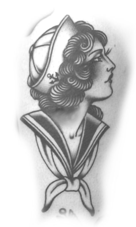 Hawaiian Knee Tattoo, Sailor Women Tattoo, Female Sailor Tattoo, Navy Pin Up Girl Tattoo, Sailor Woman Tattoo, Sailor Traditional Tattoo, Old School Tattoo Sailor, Old School Sailor Tattoo, Old Sailor Tattoos