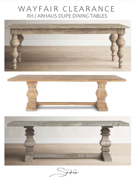 Dining Table Restoration Hardware, World Market Dining Tables, Arhaus Francis Dining Table, Popular Dining Room Tables, Rh Dining Room Ideas, Restoration Hardware Dining Room Table, Arhaus Dining Table, Pedestal Dining Table Rectangular, Transitional Kitchen Table