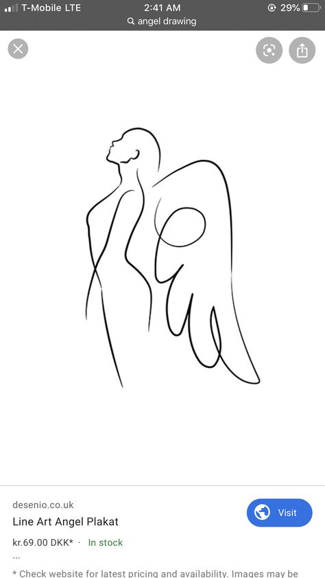 Angel One Line Drawing, Wings Line Tattoo, One Line Angel Tattoo, Abstract Angel Tattoo, Angel Easy Drawing, Angel Wings Drawing Easy, Easy Angel Drawings, Angel Line Art Tattoo, Angel Line Drawing