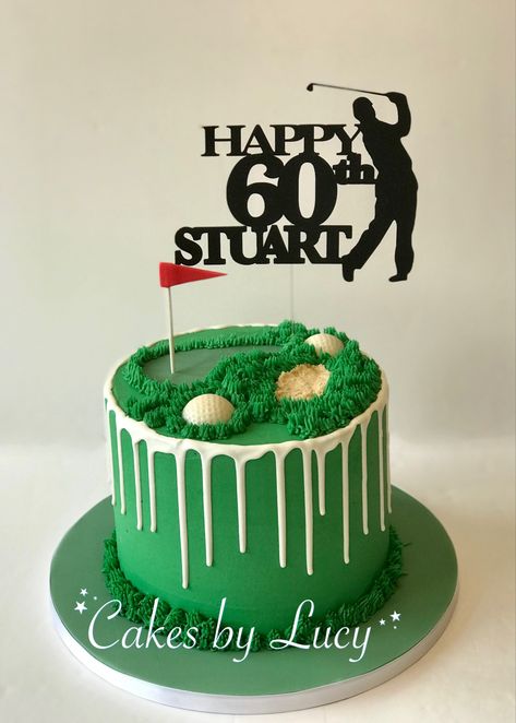 Golf themed 60th birthday drip cake 21st Birthday Cake For Guys, Golf Birthday Cake, Birthday Drip Cake, Golf Birthday Cakes, Golf Cake, 21st Cake, Special Cakes, Golf Birthday, Birthday Cakes For Men