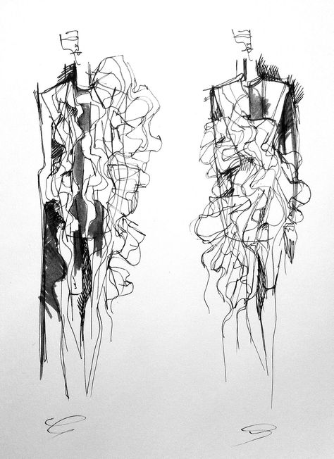 Portfolio Sketchbook, Fashion Illustration Portfolio, Sketchbook Fashion, Sketches Design, Sketches Fashion, Sketchbook Sketches, Fashion Design Drawing, Portfolio Fashion, Abstract Fashion