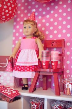 Doll Themed Birthday Party, American Girl Tea Party, American Girl Doll Birthday Party, Doll Party Ideas, American Girl Doll Party, Creative Birthday Ideas, American Girl Birthday Party, Doll Tea Party, Doll Birthday Party