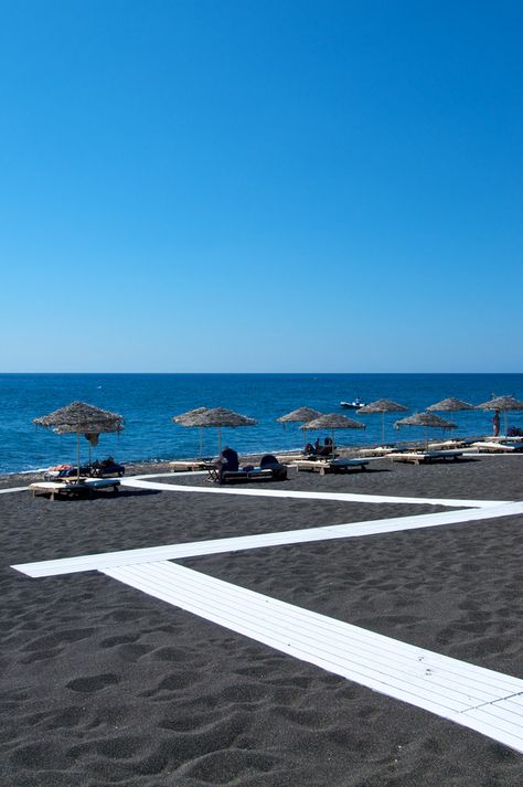 Black sand of Perivolos beach in Santorini. Source: http://500px.com/photo/1652339 Santorini Beaches, Perissa Beach, Oia Santorini, Santorini Island, Santorini Greece, Black Sand, Greek Island, Greece Travel, Greek Islands