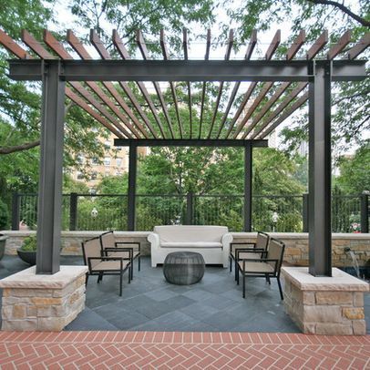 50 Awesome Pergola Design Ideas — RenoGuide - Australian Renovation Ideas and Inspiration Small Pergola, Pergola Diy, Steel Pergola, Cheap Pergola, Pergola Swing, Patio Pergola, Building A Pergola, Pergola Lighting, Modern Pergola