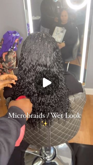 Fatima Braiding Studio on Instagram: "Microbraids 😍 Dry or wet look ??  For any inquiries or to book an appointment call 678-334-6954 ( 8am-5pm EST)✨ *PLEASE ALLOW TIME FOR RESPONSE*🙏🏾 (We’re closed on Sundays and Wednesdays)   #gwinnetthair #atlhair #atlbraids #braidsbraidsbraids #microbraids #atlmicrobraids #microbraidsatl #atlantabraids #atlbraider #braidsatl" Diy Micro Braids, Deep Wave Micro Braids, Micro Braids Wet And Wavy Human Hair, Microbraid Hairstyles Micro Braids, Micro Braids Human Hair Body Wave, Mirco Braid Hairstyles Braids, Micro Braids With Human Hair, Microbraids Hairstyles Micro Braids, Wet And Wavy Micro Braids