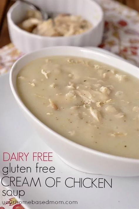 A dairy free and gluten free cream of chicken soup that tastes good! It's the perfect solution and you'll find all kinds of ways to use it. Dairy Free Cream Of Chicken, Gluten Free Cream Of Chicken, Sick Chicken, Bengali Chicken, Broth Chicken, Noodles Chicken, Potato Chicken, Bengali Language, Recipe Potato