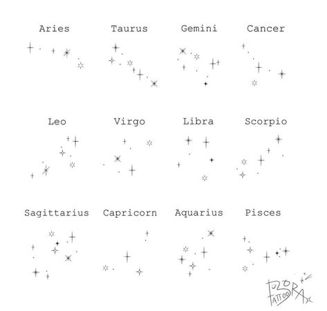 May Star Sign Tattoo, Leo Star Sign Tattoo Ideas, Constellation Sagittarius Tattoo, Bigger Tattoo Ideas, Leo Zodiac Tattoos Constellation, April Star Sign Tattoo, Gemini Libra Tattoo, Zodiac Sign Constellation Tattoo, Constellation Tattoo Spine