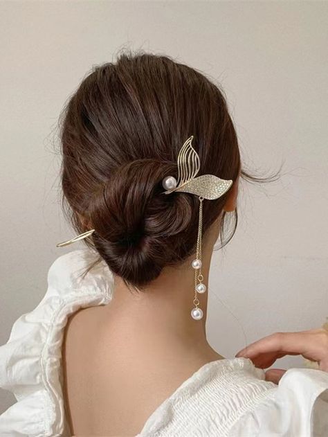 Mermaid Hair Accessories, Chopstick Hair, Hair Tie Accessories, Hair Brooch, Hair Stick, Hair Decorations, Mermaid Hair, Hair Sticks, Hair Pin