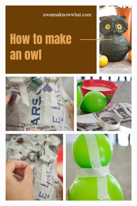 For this project I used: 2 balloons -newspaper -masking tape -paper mache paste Diy Hedwig Owl, Paper Mache Harry Potter, Surprise Harry Potter, Classe Harry Potter, Harry Potter Hedwig, Harry Potter Owl, Owl Kids, Making Paper Mache, Harry Potter Items