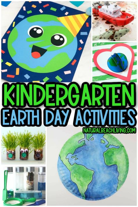 35+ Best Earth Day Activities for Kindergarten - Natural Beach Living Earth Day Projects For Kindergarten, Kindergarten Earth Day Crafts, Earth Day Activity For Kindergarten, Earth Day For Kindergarten, Earth Day Activities Kindergarten, Earth Day Crafts For Kindergarten, Environmental Activities For Kids, Earth Day Activities Elementary, Earth Day Snacks