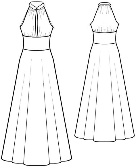 23+ Excellent Picture of Halter Neck Sewing Pattern Halter Neck Sewing Pattern Dres With Stand Collar Sewing Pattern 5583 Made To Measure  #TrendySewingPatterns Neck Sewing Pattern, High Neck Halter Dress, Neck Halter Dress, Куклы American Girl, Trendy Sewing Patterns, Fashion Drawing Sketches, Clothing Sketches, Dress Design Drawing, High Neck Halter