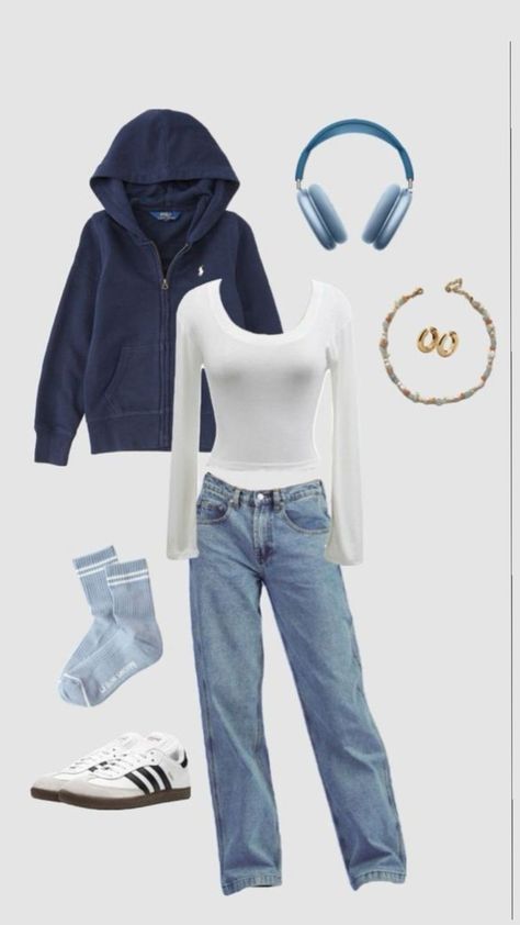 Casual School Outfits Lazy Days, School Outfits Lazy, Her Drawing, Outfits Lazy, School Homework, Casual School Outfits, Cute Winter Outfits, Light Blue Jeans, Going Back To School