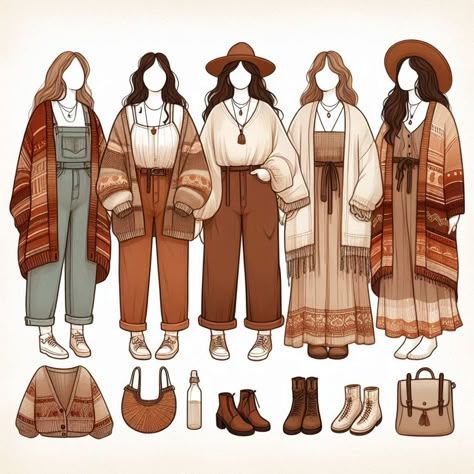 Witchy Boho Outfits Plus Size, Plus Size Hippie Chic, Boho Outdoorsy Outfits, Granola Fall Outfits Plus Size, Boho Style Curvy, Plus Size Boho Winter Outfits, Fall Boho Outfits Plus Size, Plus Size Hobbit Outfit, Mid Size Boho Outfits