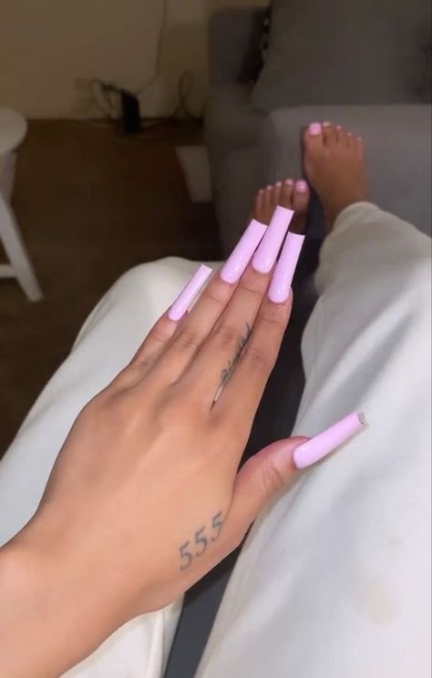 Soft Pink Long Acrylic Nails, Long Pink Gel Nails, Rare Nail Colors, Long Plain Acrylic Nails Square, Long Solid Color Nails, Pretty Nail Ideas Acrylic Long, One Color Acrylics, Long Baby Pink Acrylic Nails, Basic Long Nails