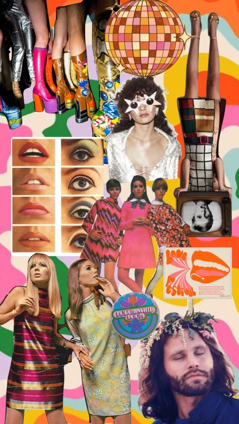 Yalda Aesthetic, 60s Party Aesthetic, 1960s Collage, 1960s Moodboard, 60s Moodboard, 60s Collage, Vintage 60s Aesthetic, 60s Looks, 60s Magazine