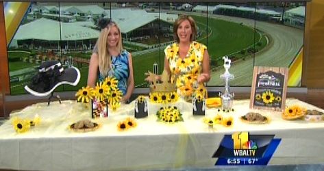 Learn how to make fun and festive Preakness party decorations and black-eyed Susan flowers from things you may already have around your house. Preakness Party Food Ideas, Horse Racing Party Ideas, Preakness Stakes Party Ideas, Preakness Party Ideas, Night At The Races Decorations, Horse Racing Decorations, Horse Race Tailgate Decorations, Horse Race Tailgate, Preakness Party