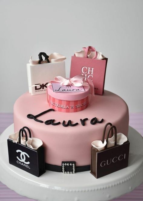 Birthday Cakes For Ladies, Fun Cake Ideas, Cakes For Ladies, Christening Cake Girls, Gucci Cake, Cake Designs For Girl, Birthday Cake Decorating Ideas, 13 Birthday Cake, Desserts Keto