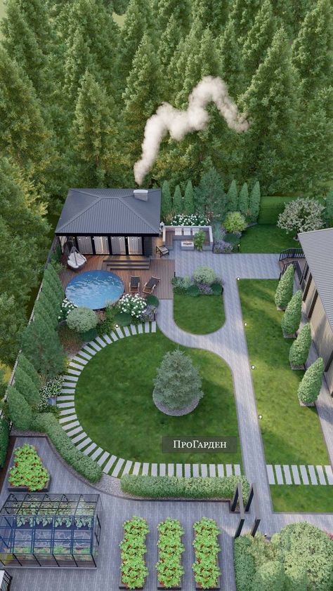 Sims House Plans, Patio Garden Design, Garden Design Plans, Landscape Design Plans, Have Inspiration, Outdoor Gardens Design, Grey Kitchen, Dream House Exterior, Sims House