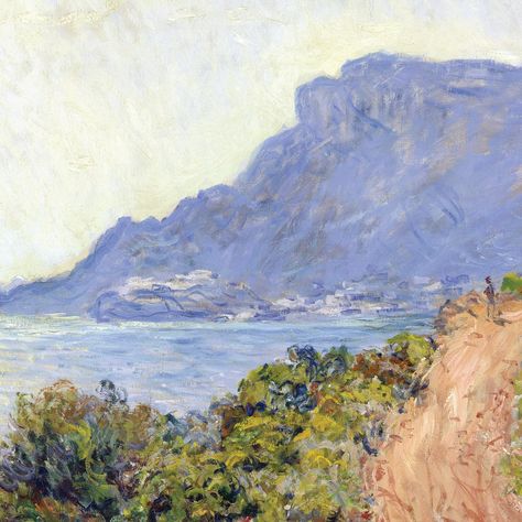 "Find the Design Toscano 23\" La Corniche at Monaco Canvas 1884 Replica Painting at Michaels. com. Dazzling sunlight illuminates the coastal landscape as Monet focuses attention on the hillside road that travels across this amazing view embraced by the sparkling Mediterranean Sea. Harmonizing color and patterned brushwork again play the perfect Impressionistic keynote in this symphony alive with light. Dazzling sunlight illuminates the coastal landscape as Monet focuses attention on the hillside Monet Landscape, Plein Air Landscape, Artist Materials, Design Toscano, Coastal Landscape, Impressionist Paintings, Colorful Landscape, Mediterranean Sea, Old Master