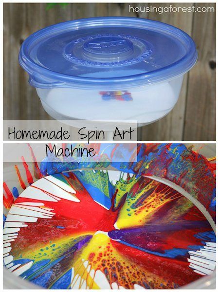 Homemade Spin Art Spinning Activities Preschool, Diy Spin Art Machine, Diy Spin Art, Spin Art For Kids, Spin Art Ideas, Spinning Art, Adaptive Art, Newton's Laws, Fair Carnival