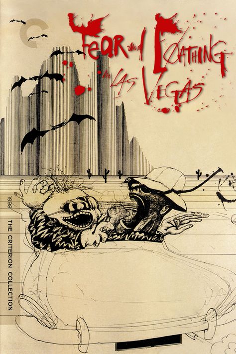 Fear and Loathing in Las Vegas (1998) Red Convertible, Ralph Steadman, Criterion Collection, Terry Gilliam, Angel Blessings, Halloween Flyer, Fear And Loathing, Tv Series Online, Mojave Desert