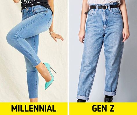 11 Things Millennials Do That Aren’t Cool Anymore According to Gen Z Trendy Gen Z Outfits, Capsule Wardrobe Gen Z, Gen Z Vs Millennial Fashion, Gen Z Millenial Fashion, Gen Z Women Fashion, Millennial Fashion 2024, Gen Z Jeans, Millennial Fashion Trends, 2024 Millennial Fashion