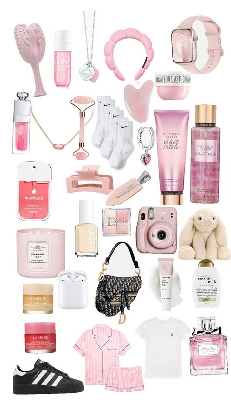 wishlist Pink Christmas List, Pink Christmas Wishlist, Wishlist Ideas I Want, Wishlist Collage, Cheap Christmas Presents, Evening Eye Makeup, Girly Christmas Gifts, Preppy Makeup, Cute Christmas Ideas