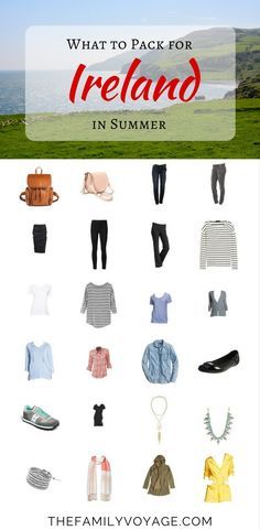 Traveling to Ireland this summer? Check our our ultimate packing list to lighten your load whether your visiting Dublin, Kerry or other beautiful areas. Our travel capsule wardrobe for Ireland has you covered! Dublin Summer Outfits, Ireland Summer Outfits, Pack For Ireland, Ireland Outfits, Traveling To Ireland, Ireland Clothes, Ireland 2023, Irish Summer, Ireland Pubs