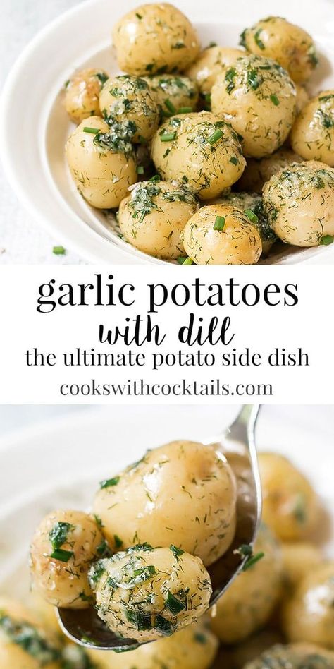 Potatoes With Dill, Feast Recipes, Dill Potatoes, Potato Side Dish, Dill Recipes, Potluck Side Dishes, Side Dishes For Chicken, Christmas Meal, Csa Recipes