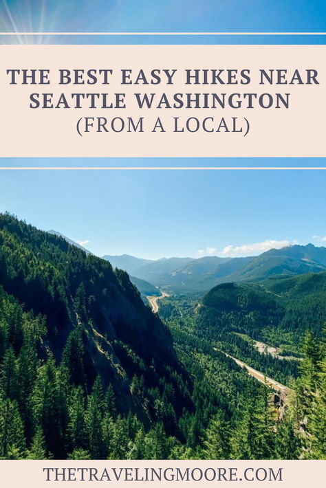 Discover the Best Easy Hikes near Seattle, Washington. Picture of the view from Dirty Harry's Balcony hike in Snoqualmie Washington that shows green mountains with a road winding through them. Seattle Hidden Gems, Seattle Hikes, Seattle Travel Guide, Facial Reconstruction, Seattle Travel, Breathtaking Scenery, Alpine Lake, Forensic, Best Hikes