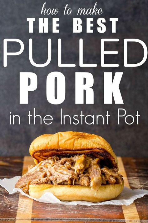 Instant Pot Pulled Pork Recipe, Pressure Cooker Pulled Pork, Instant Pot Pulled Pork, Grill Sandwich, Barbecue Pulled Pork, Bbq Sandwich, Pulled Pork Recipe, Boneless Pork Shoulder, Instant Pot Pork