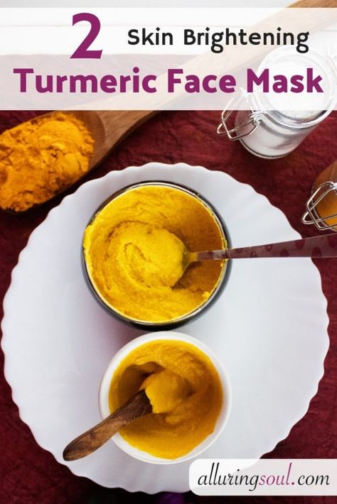 2 DIY Skin Brightening Turmeric Face Mask | Alluring Soul Tumeric Face Mask To Lighten Skin, Aloe Vera Face Moisturizer, Face Moisturizer For Oily Skin, Facial Remedies, Apple Cider Vinegar Face Mask, Tumeric Face, Diy Turmeric Face Mask, Aloe Vera Face, Nails Tools