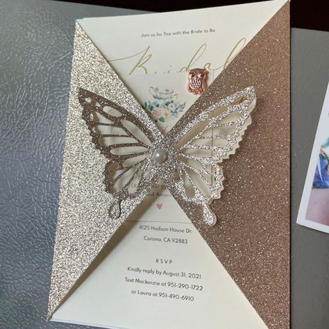 Wedding Invatations, Butterfly Wedding Invitations, Butterfly Invitations, Quinceanera Themes, Butterfly Wedding, 18th Birthday Party, Invitation Set, Wedding Invitation Cards, Wedding Themes